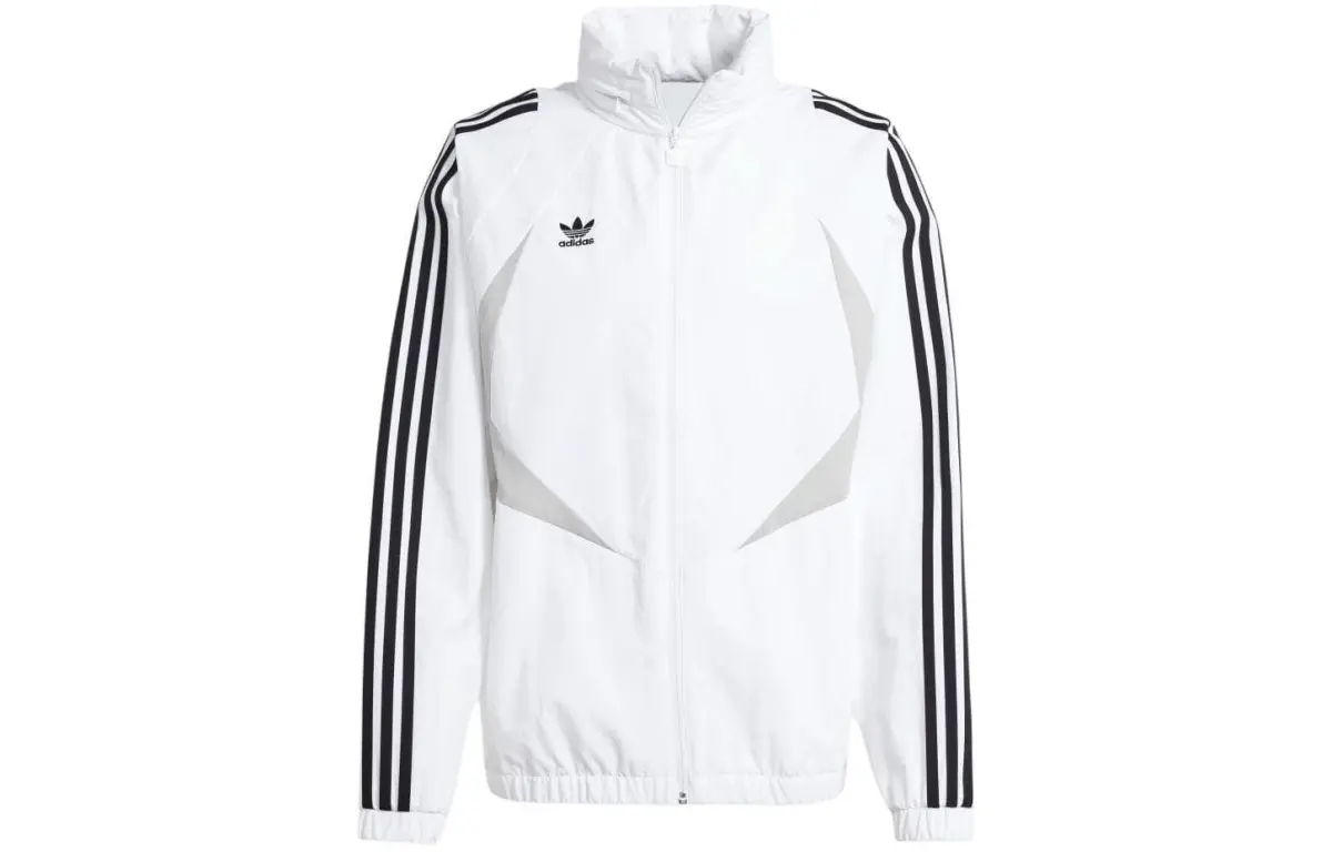 Adidas Originals Retro Sports Stand Collar Jackets Men's White