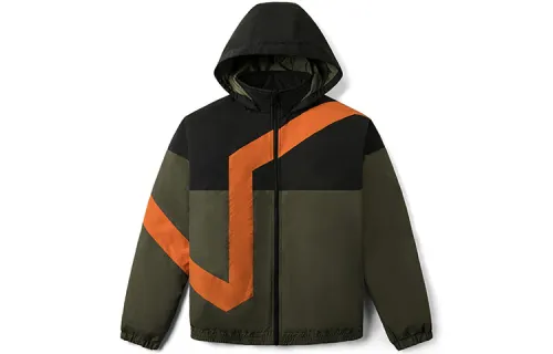 Vans Down Jackets Unisex Army Green Hooded Moderate Down Jacket