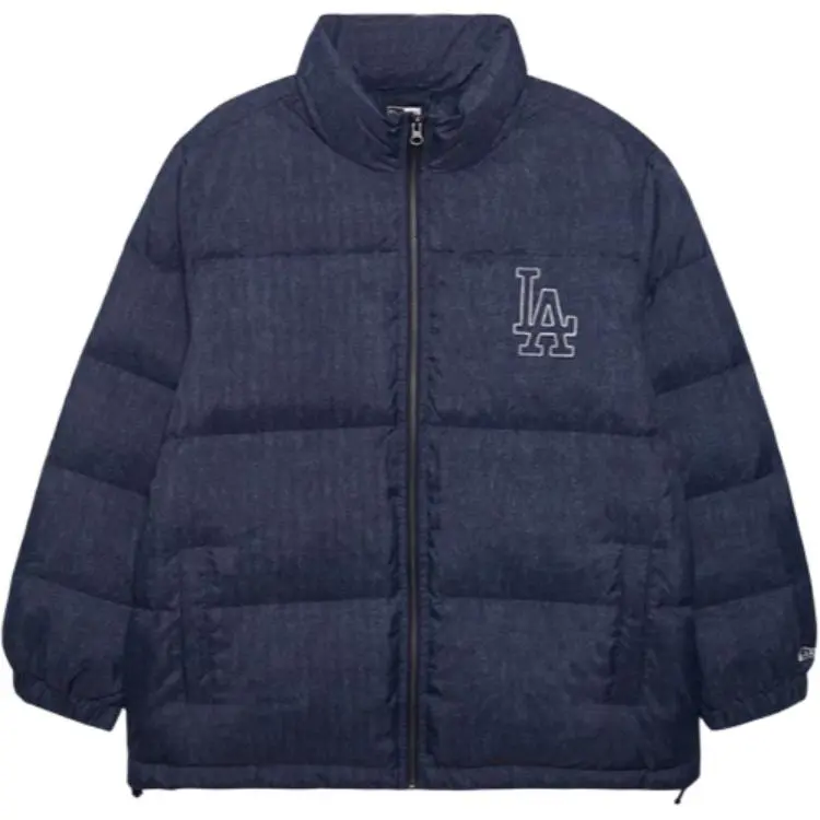 New Era FW24 Down Jacket American Unisex Black Denim Blue