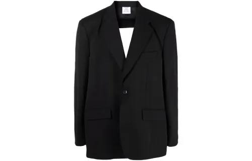 Vetements Business Suits Unisex Black Suit Collar Moderate Straight Fit