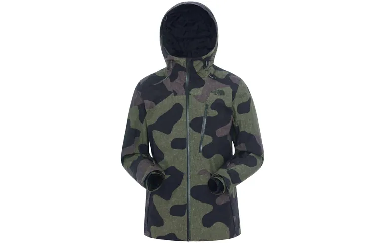 THE NORTH FACE Windbreaker Jackets Men's Green Hooded Moderate