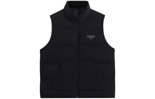 LiNing Wade Series Contrast Color Brand Logo Printed Down Vest Men's Black