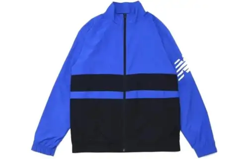 New Balance Jackets Men's Ocean Blue Stand Collar Moderate Other