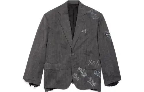 Balenciaga SS23 Business Suit Coat Loose Fit Unisex Gray