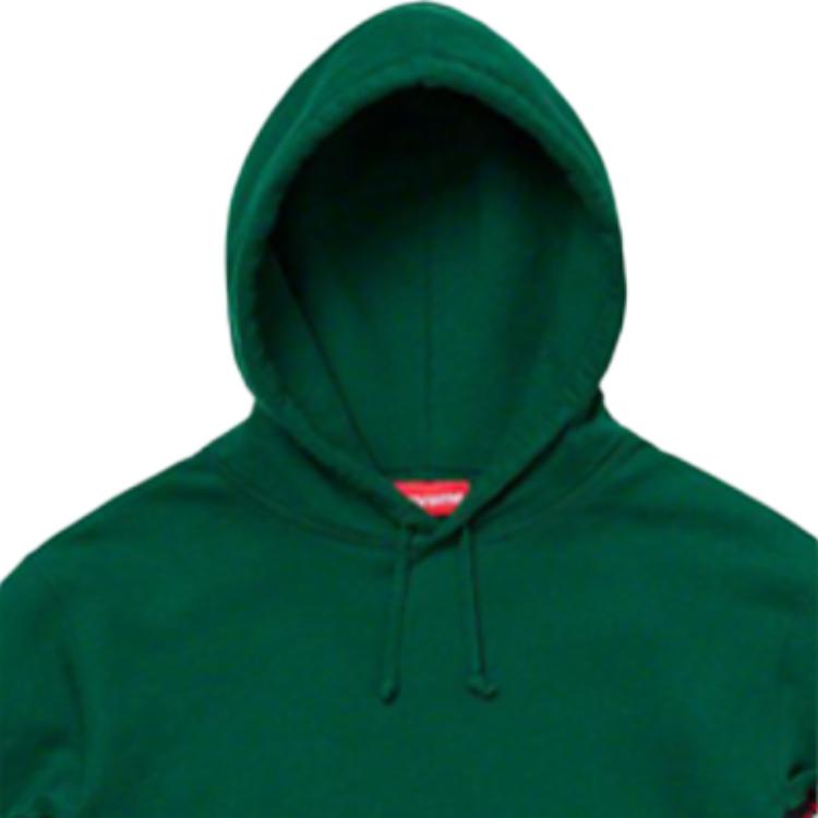 Худи Supreme FW19 Week 3 Text Rib Hooded Sweatshirt Logo (зеленый) — фото 3