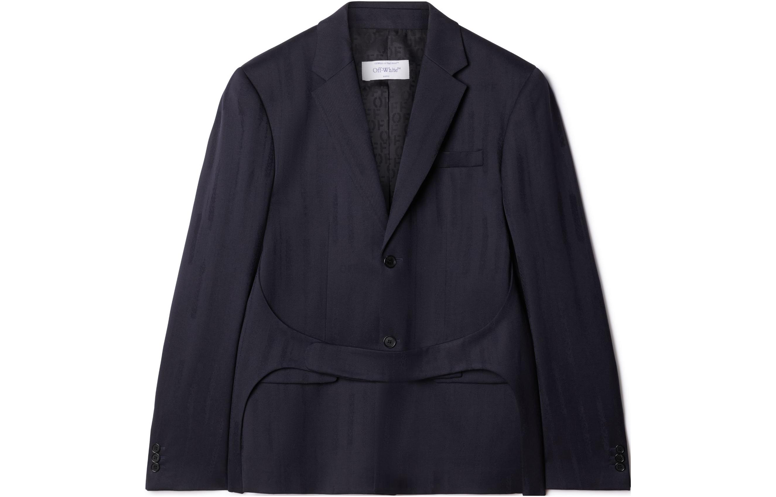 OFF-WHITE Shibori jacquard belted blazer