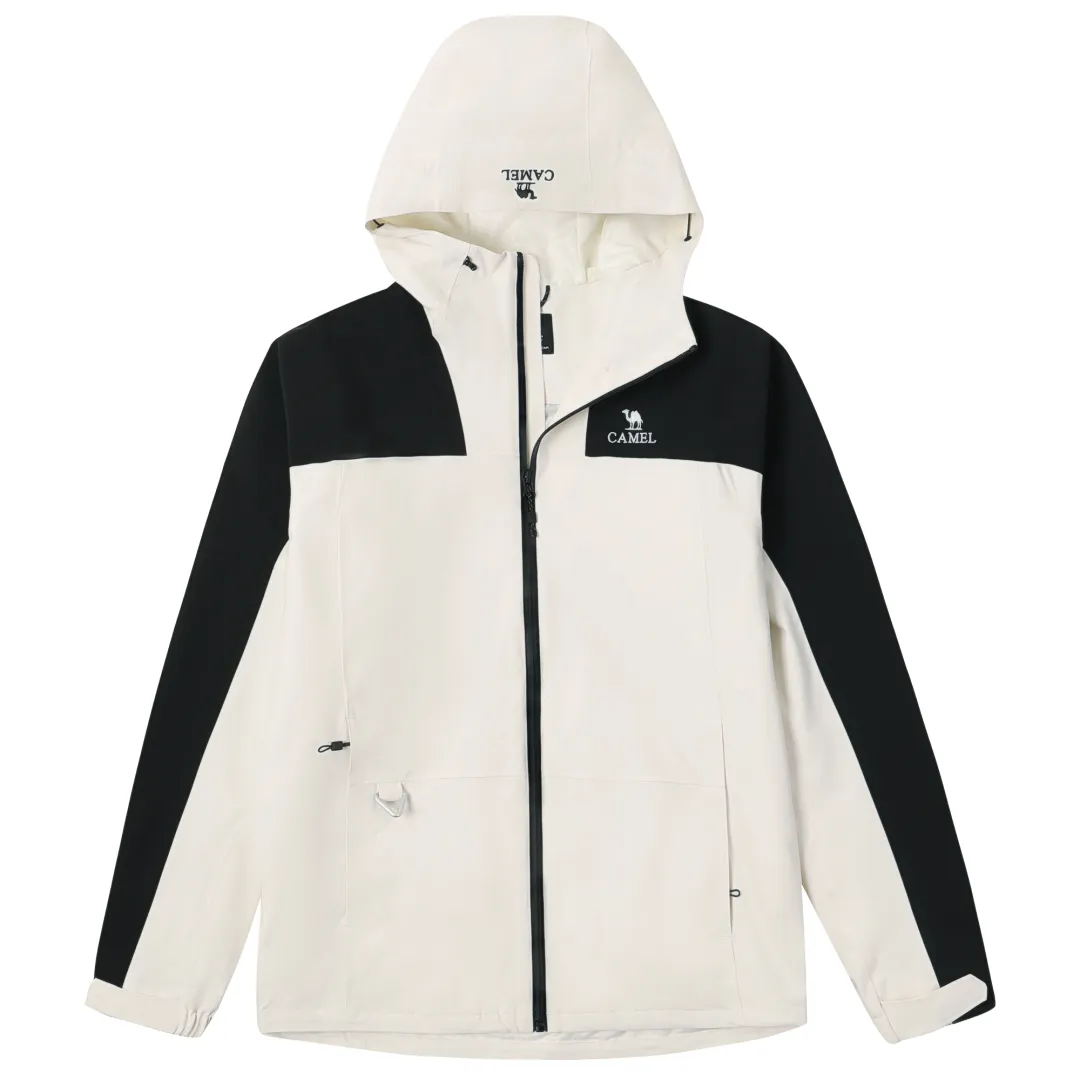 CAMEL Windbreaker Jackets Men's Hooded Thin