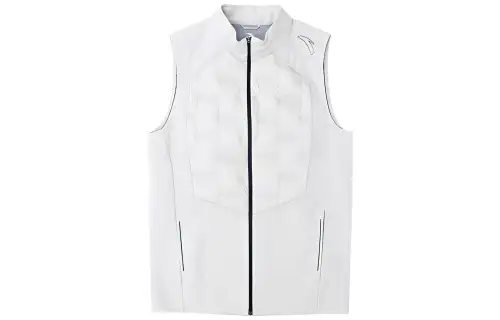ANTA Running Collection Vests Men's White Stand Collar Moderate
