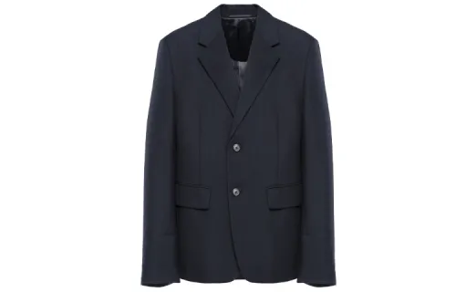PRADA Business Suits Men's Black Suit Collar Moderate