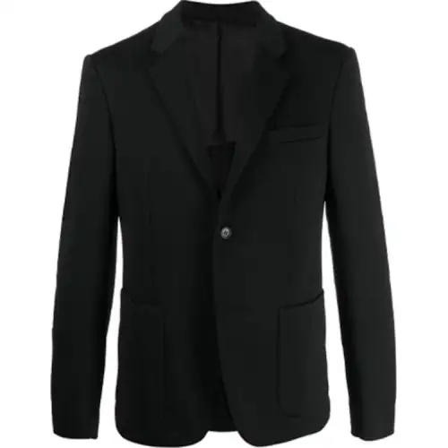 PRADA Business Suits Men's Black Suit Collar Moderate Business Suit