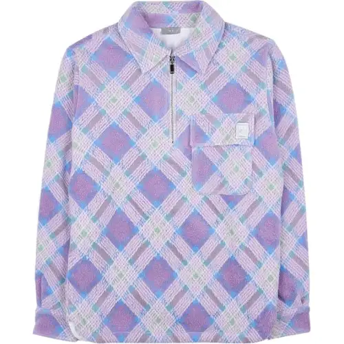 DIOR Homme X Erl Tartan Zip Detailed Sweatshirt