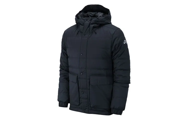 Nike Down Jackets Men's Black Hooded Moderate Other