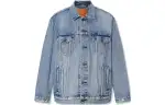 Levis Denim Jackets Men's Blue Lapel Moderate Straight Fit