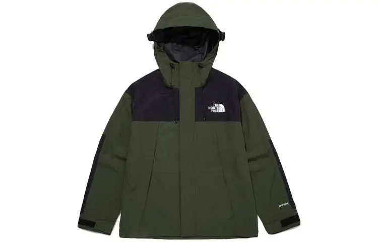 THE NORTH FACE Windbreaker Jackets Unisex Dark Olive Green Hooded Moderate
