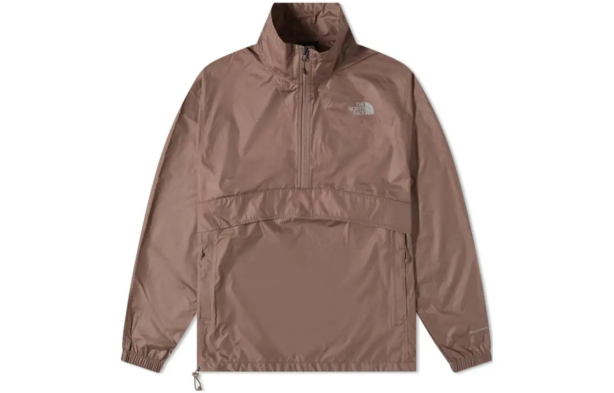 THE NORTH FACE Windbreaker Jackets Men's Taupe Stand Collar Moderate