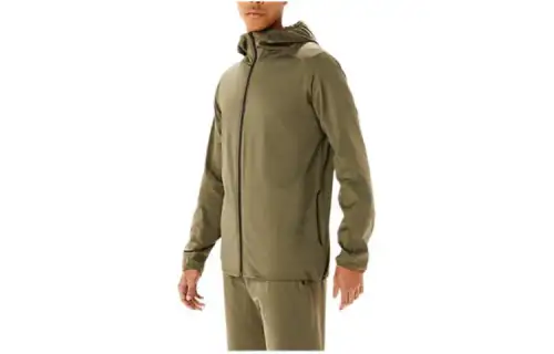 Asics Actibreeze Jacquard Brushed Knit Jacket Jackets & Coats Men's Green