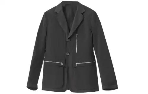 HERMES Business Suits Men's Black Suit Collar Moderate