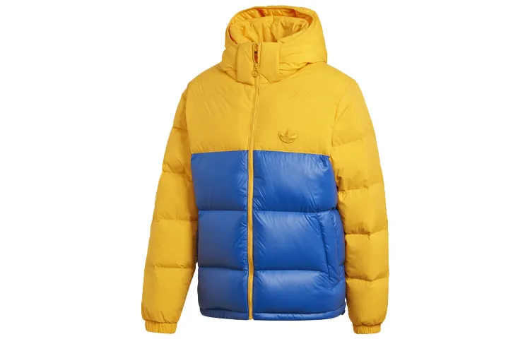 Adidas Originals Down Jacket Winter Men's Yellow Blue Multicolor