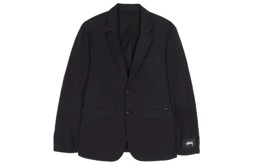 Stussy Business Suits Men's Black Suit Collar Moderate
