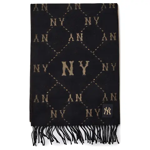 MLB Polyester Knit Scarves Unisex Black