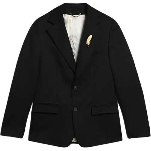 Golden Goose single-breasted logo-patch blazer