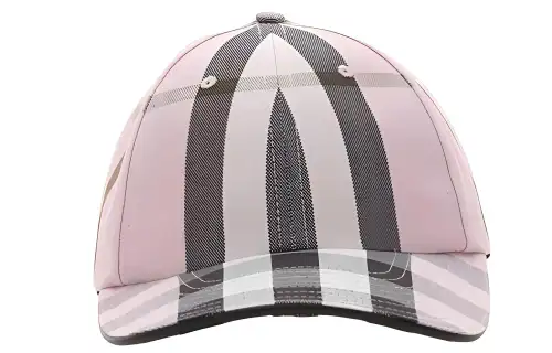Burberry Logo Detail Check Cotton Baseball Cap