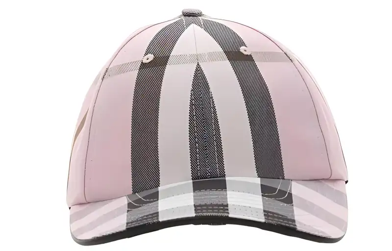 Burberry Logo Detail Check Cotton Baseball Cap