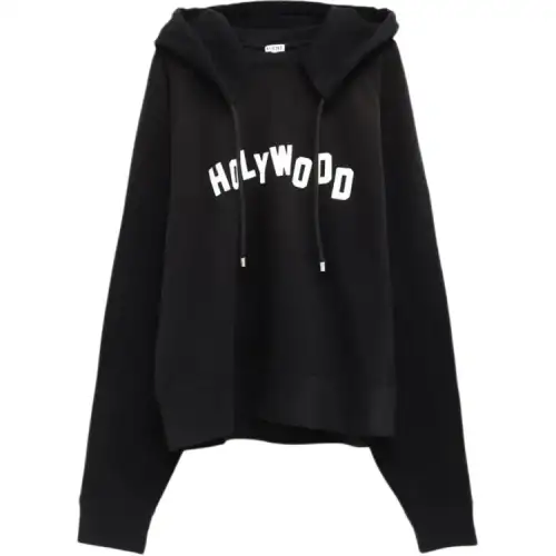 LOEWE Sweatshirts Men's Black Hooded Moderate
