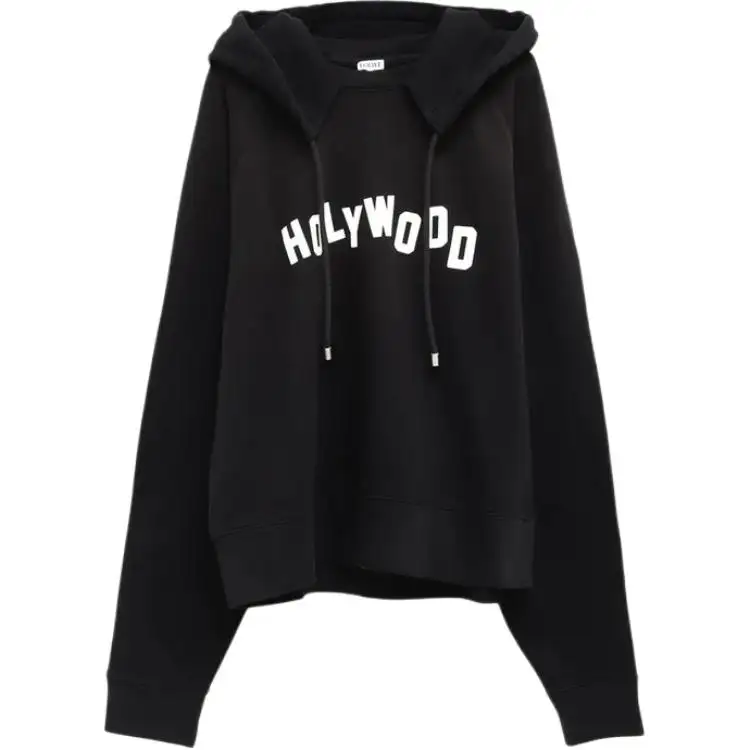LOEWE Sweatshirts Men's Black Hooded Moderate