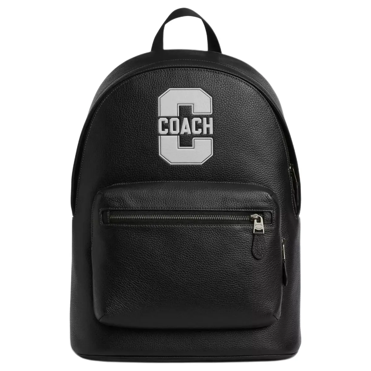 COACH Pebbled Leather Backpack Large Men's Black