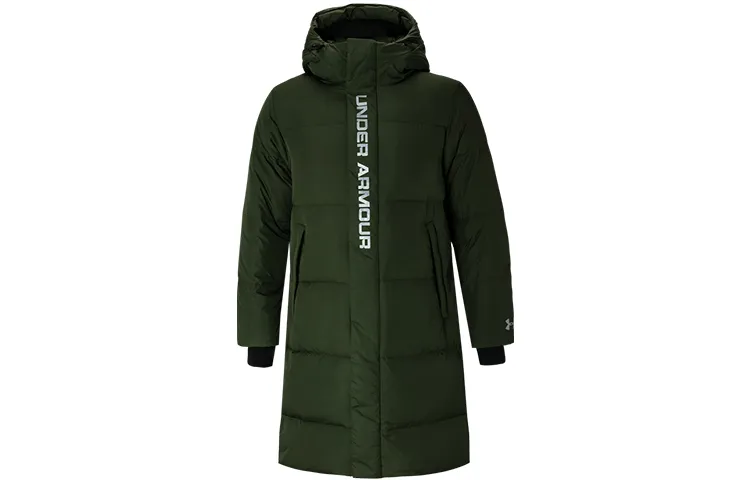Under Armour Down Jackets Men's Army Green Hooded Thickened Other