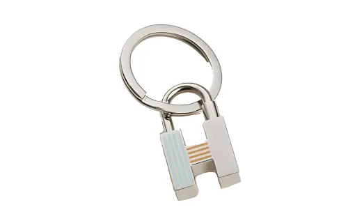 HERMES Cadenas Charms Unisex Silver