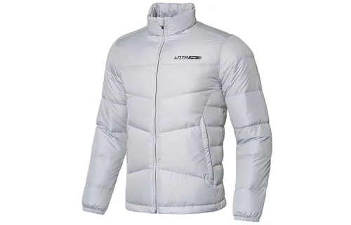 Li Ning Down Jackets Men's Coin Gray Stand Collar Moderate