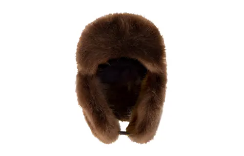 LOUIS VUITTON Canvas, Faux Fur, Wool Trapper Hats Women's Brown