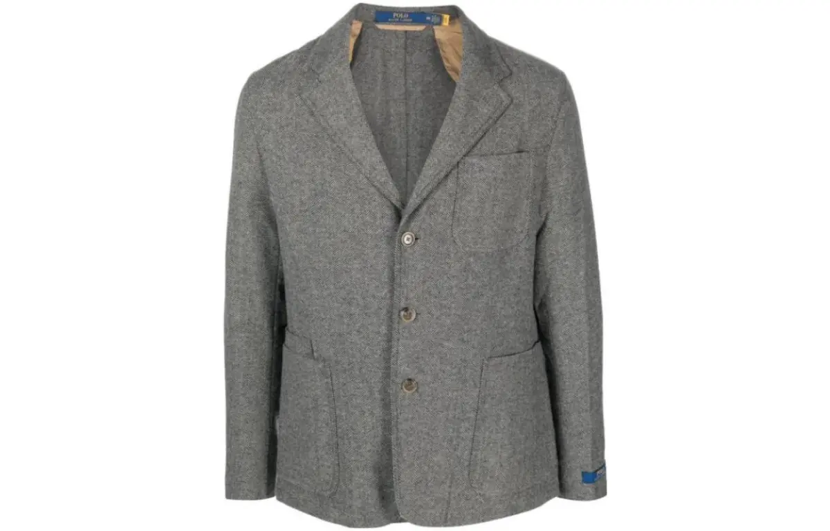 【Previous Season】chevron-print single-breasted blazer