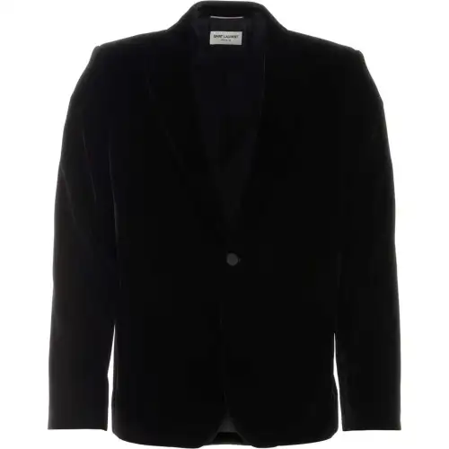 SAINT LAURENT Velvet Long Sleeved Blazer