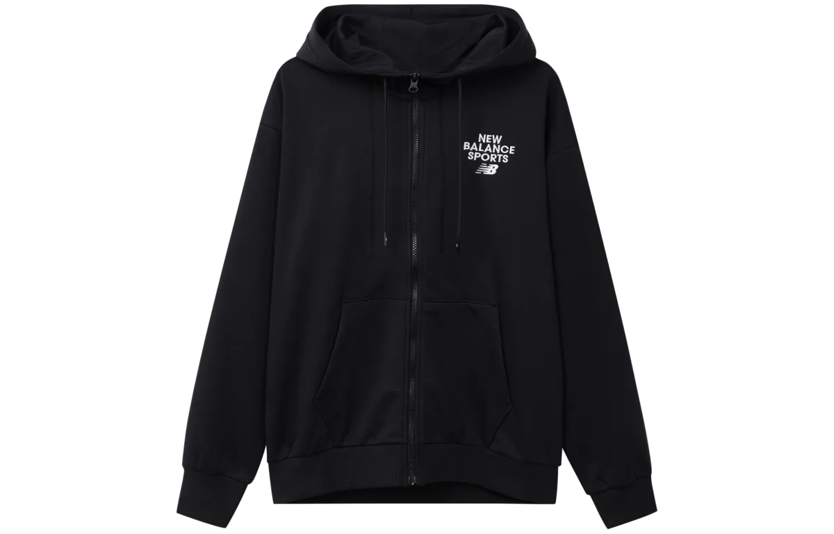 New Balance Jackets Unisex Black Hooded (Non-detachable) Moderate Straight Fit