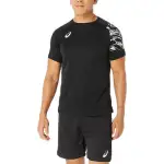 Asics Dry Print T Shirt Men's Performance Black/Pure Silver