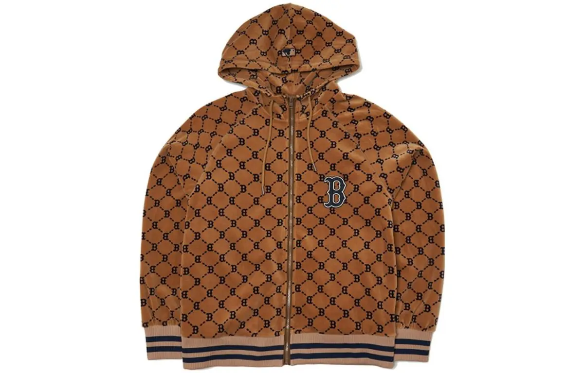 MLB Jackets Unisex Brown Hooded (Non-detachable) Moderate Straight Fit