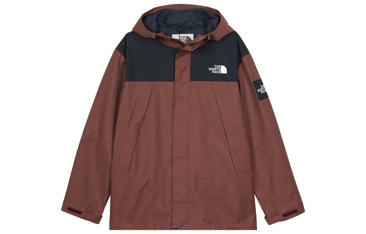 THE NORTH FACE Outdoor Hiking Waterproof, Windproof, And Breathable Windbreaker Jacket Unisex Burgundy