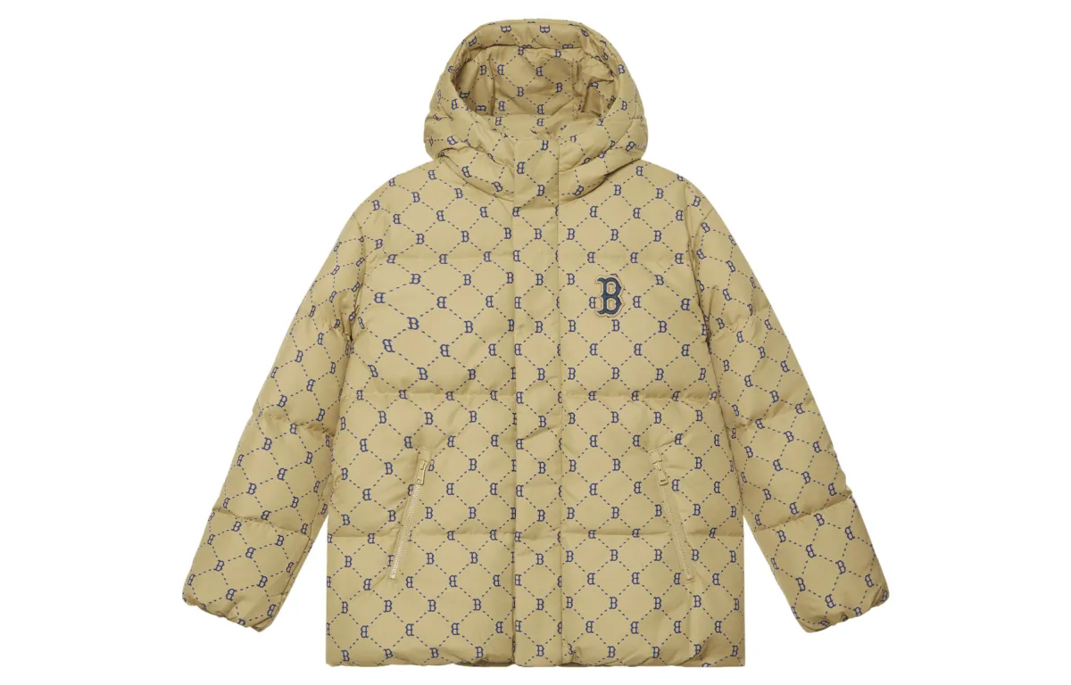 MLB MONOGRAM Collection Boston Red Sox FW24 Down Jacket Unisex Light Beige