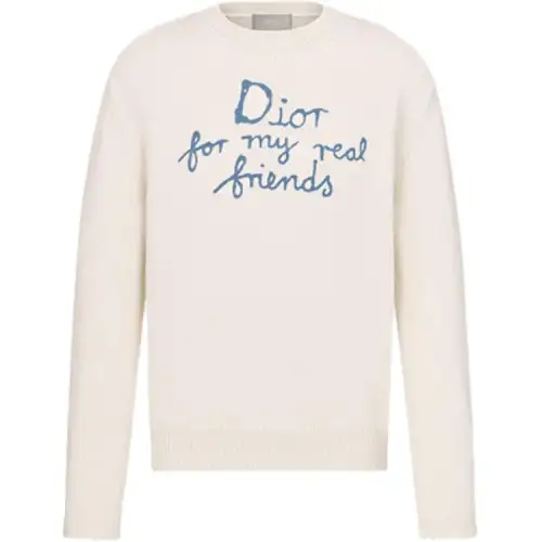 DIOR Homme Logo Detailed Crewneck Knitted Jumper