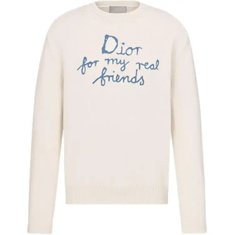 DIOR Homme Logo Detailed Crewneck Knitted Jumper