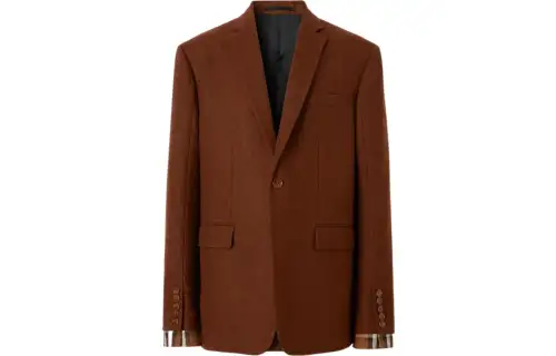 Burberry Check detail Tailored Blazer