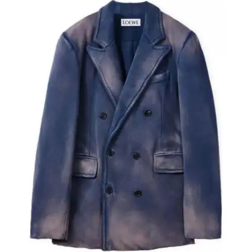 LOEWE Business Suits Men's Blue Suit Collar Moderate Other
