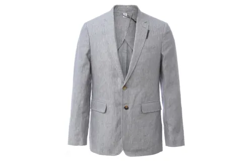 Burberry Business Suits Men's Light Gray Suit Collar Moderate Business Suit