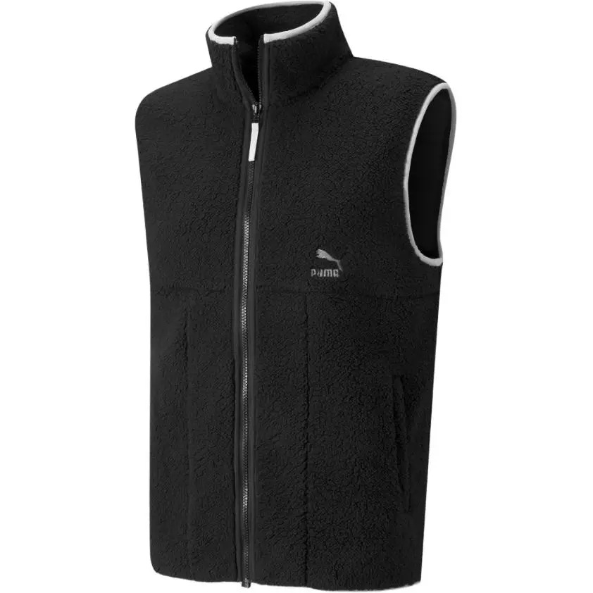PUMA CLSX Vests Men's Black Stand Collar Moderate Straight Fit