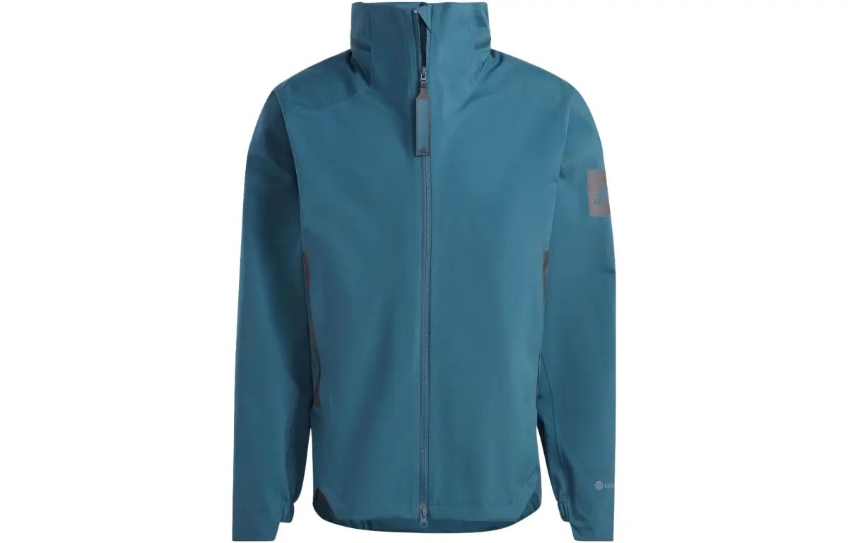 Adidas hooded logo-print jacket