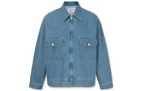 Levi’s SS23 Midnight Blue Series Solid Color Trucker Denim Jacket Men’s Blue
