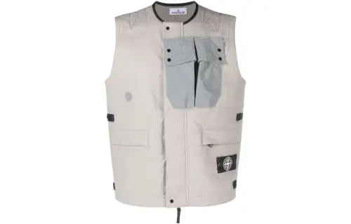STONE ISLAND Vest Unisex Cool Gray